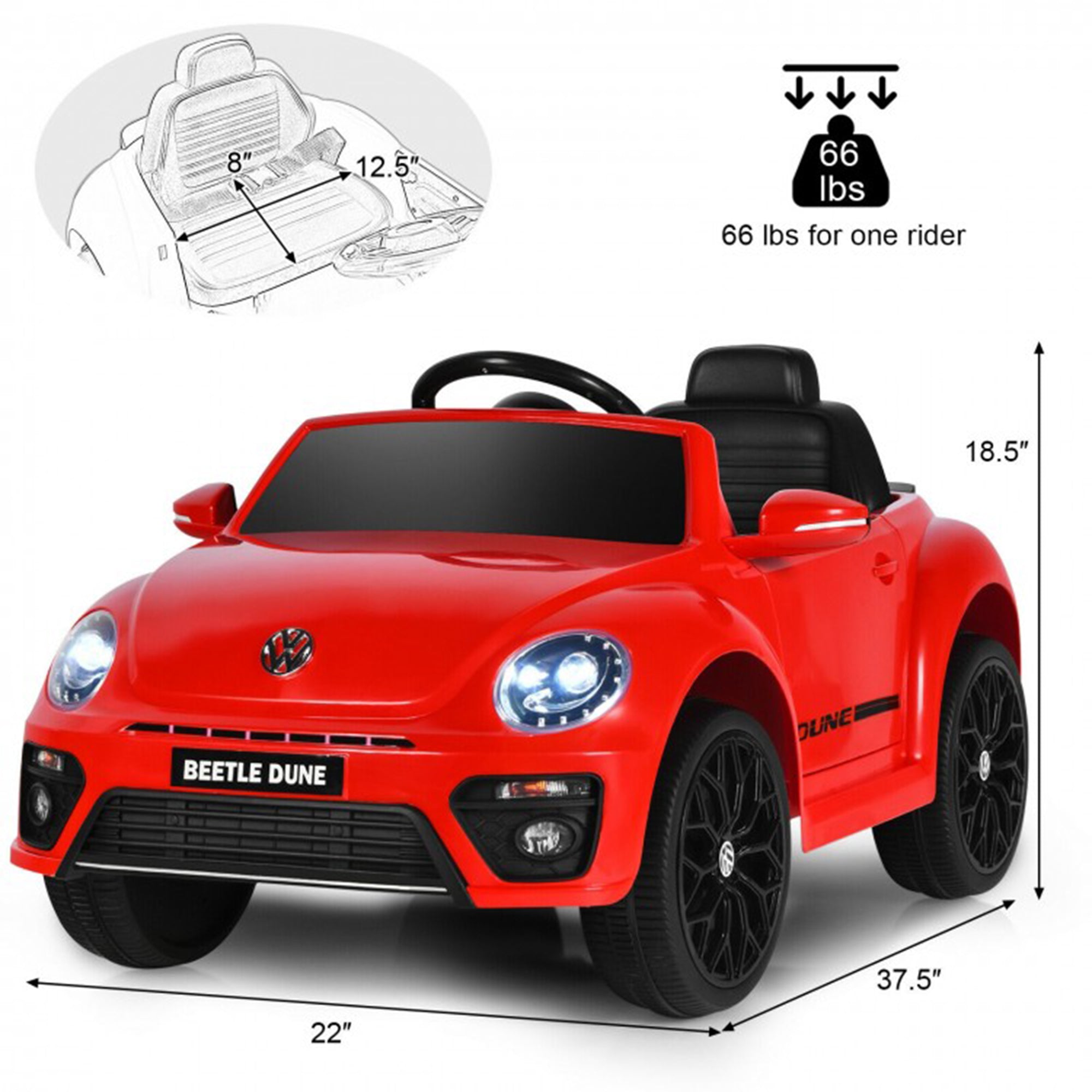 6V Volkswagen Beetle Kids Ride On Car 6V Volkswagen Beetle Kids Ride On Car